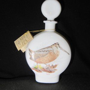 Vintage "Woodcock" Milk Glass JW Dant Whiskey Decanter 1969 Field Birds  - 8th